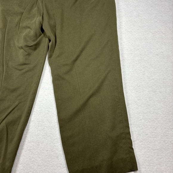 Tommy Bahama Men's Silk Pleated Dress Pants 36x27 Khaki Green Relaxed Fit - Picture 9 of 14
